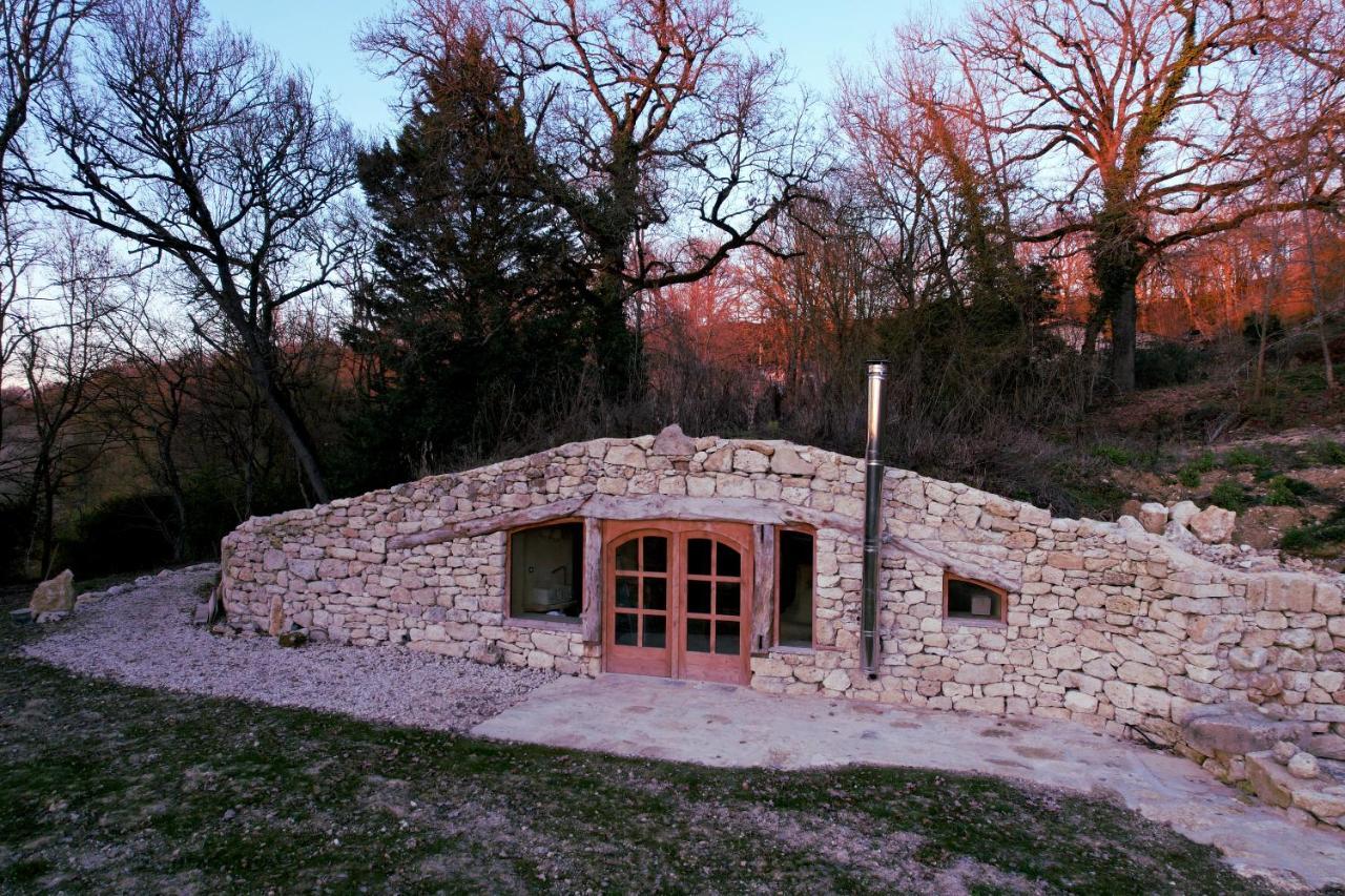 Maison Terre Les Cabanes De Fallot - Sauna Bain-Froid Piscine Naturelle L'isle-Bouzon Esterno foto