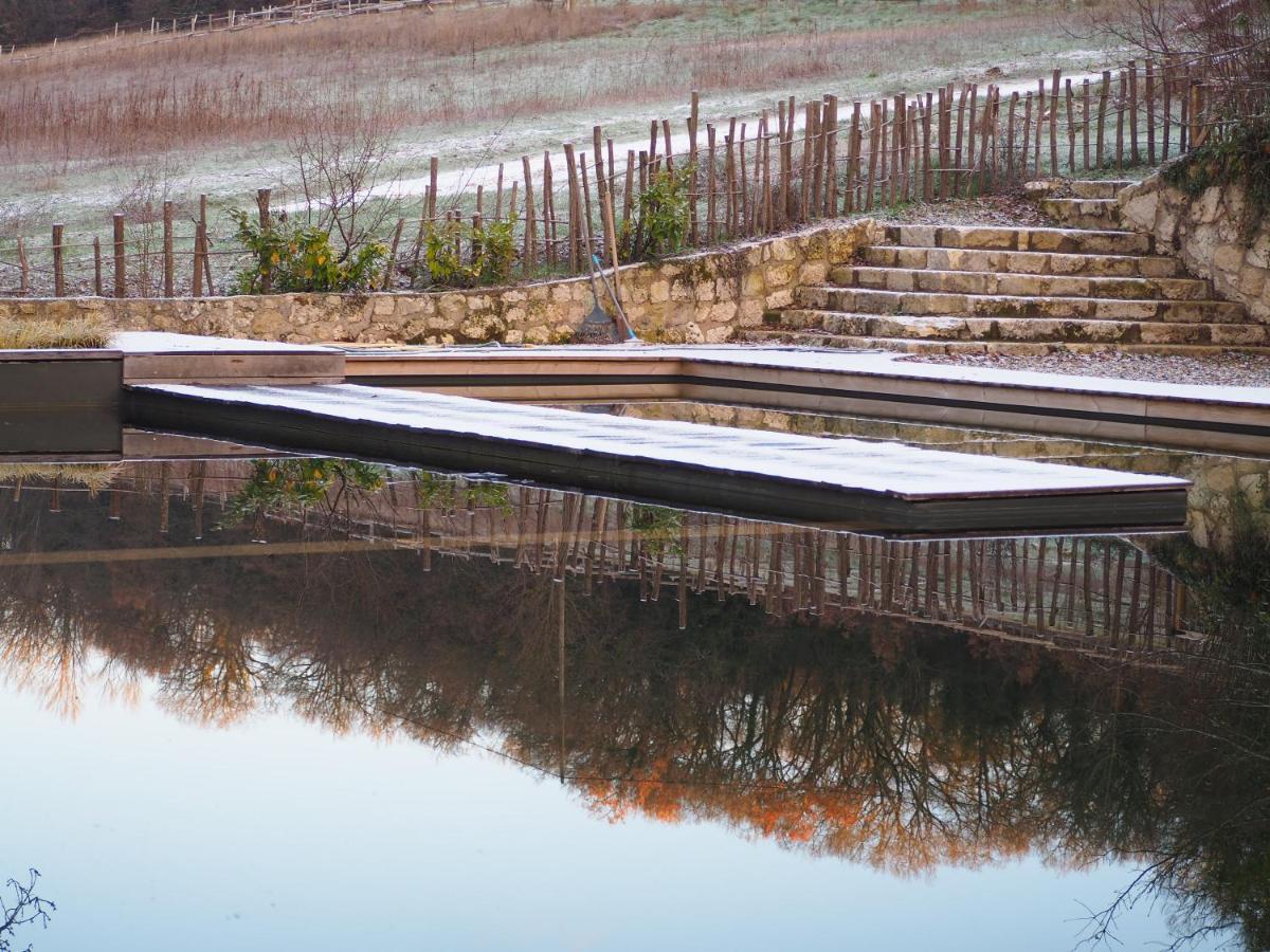 Maison Terre Les Cabanes De Fallot - Sauna Bain-Froid Piscine Naturelle L'isle-Bouzon Esterno foto