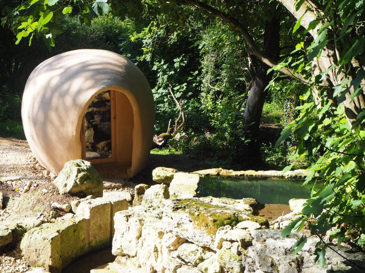 Maison Terre Les Cabanes De Fallot - Sauna Bain-Froid Piscine Naturelle L'isle-Bouzon Esterno foto